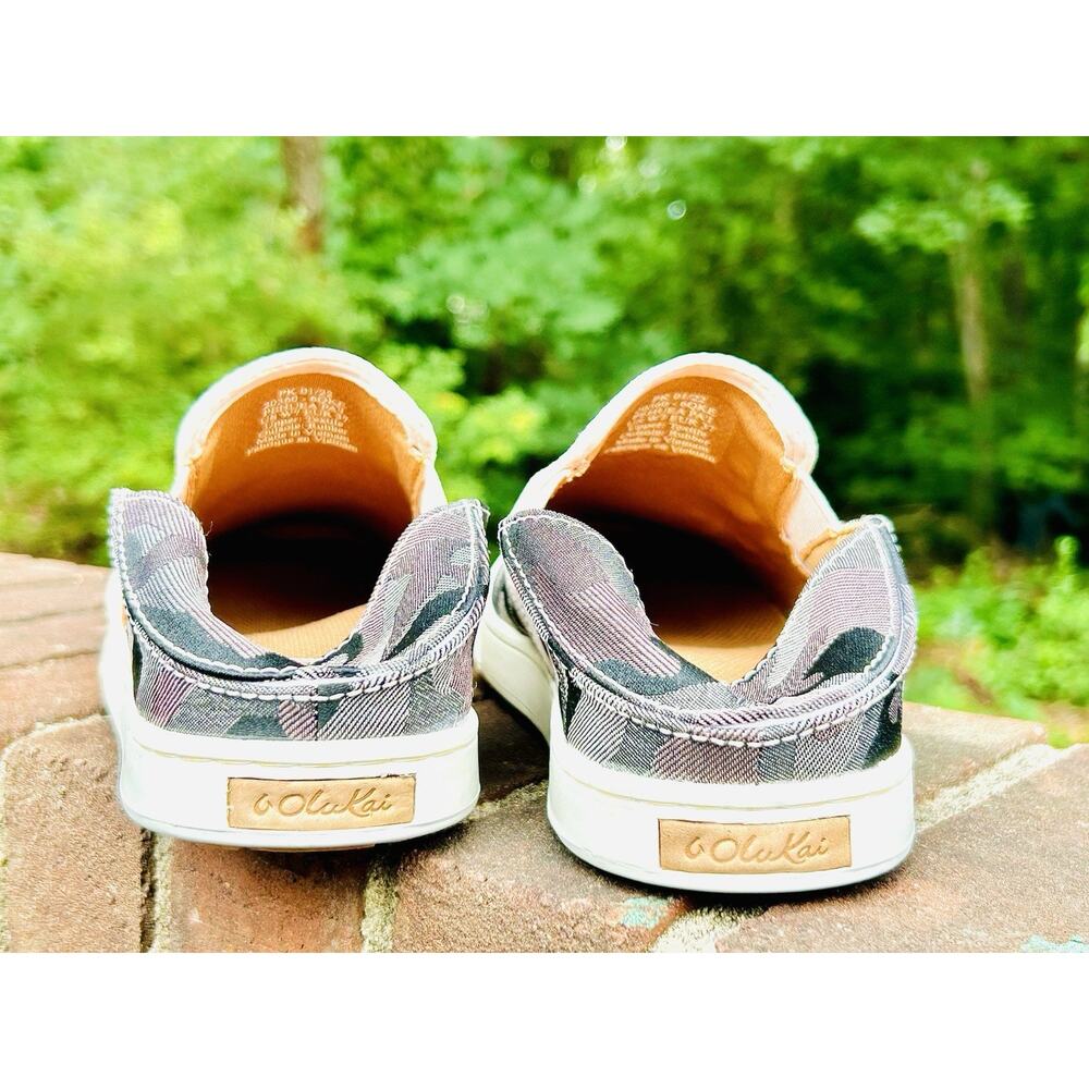OluKai Pehuea Pa'i Ke Au Camo Slip On Sneakers Women's 7 - Slip On - Hide Heel - Picture 7 of 12